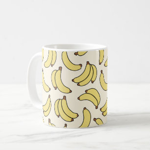 Caneca De Café Banana Cabana Amarelo Manteiga Tropical Divertido