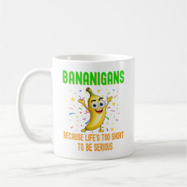 Caneca De Café Bananiganos, Bananas Engraçadas, Humor de Fruta Tr