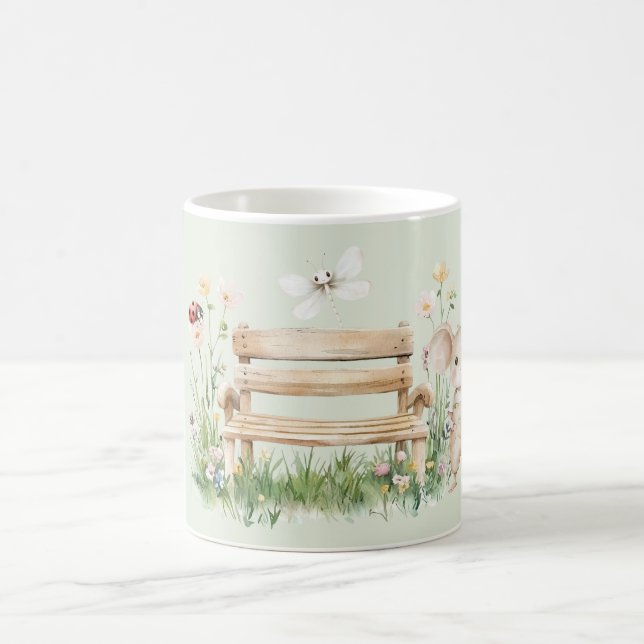Caneca De Café Banco de Jardim Ladybug Dragonfly Mouse (Centro)