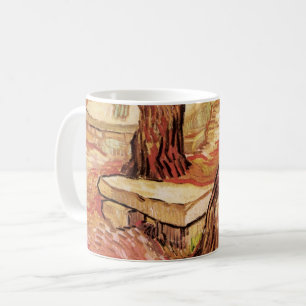 Caneca De Café Banco de Pedra de Van Gogh no Jardim, Hospital St 