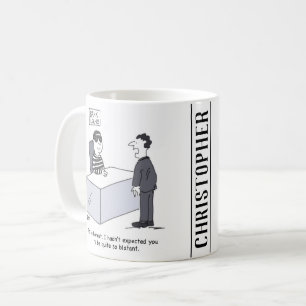 Caneca De Café Banco Empréstimos Departamento Banker vestido com