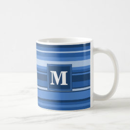 Caneca De Café Banda azul monograma