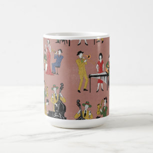 Caneca De Café Banda de Jazz Vintage
