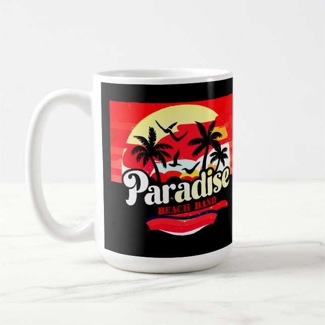 Caneca De Café Banda de Praia do Paraíso: Víbias Tropicais (Esquerda)