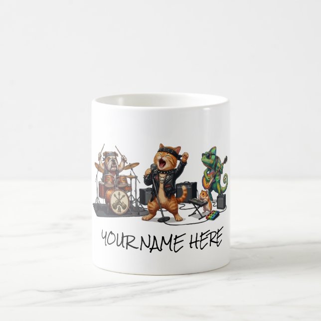 Caneca De Café Banda Rock and Roll Pets - Concerto Divertido de A (Centro)