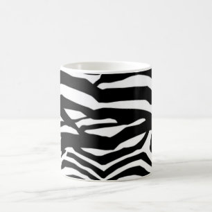 Caneca De Café Bandas De Zebra Pretas E Brancas