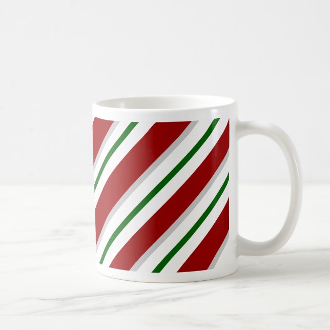 Caneca De Café Bandas Vermelhas e Verdes (Direita)
