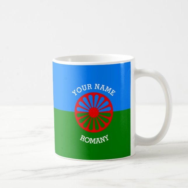 Caneca De Café Bandeira aciganada personalizada dos viajantes do (Direita)