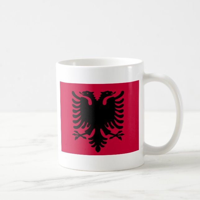 Caneca De Café Bandeira albanesa (Direita)