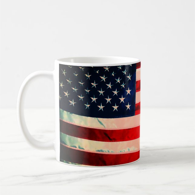 Caneca De Café Bandeira Americana (Esquerda)