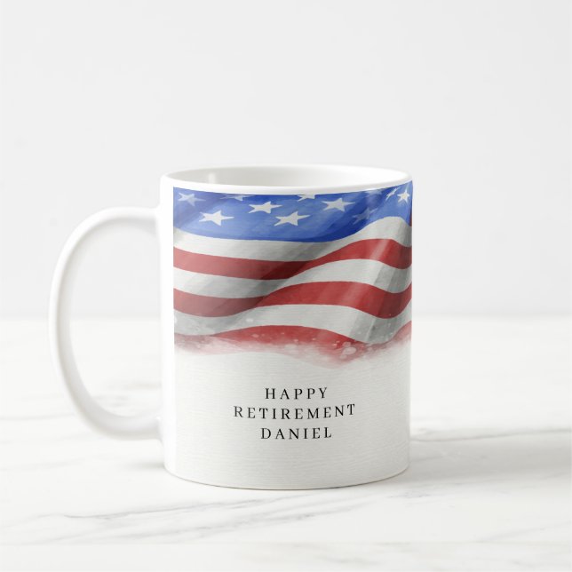 Caneca De Café Bandeira Americana  (Esquerda)