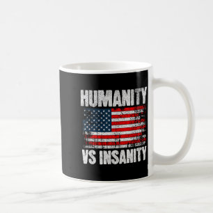 Caneca De Café Bandeira Americana Aflita Humanidade Versus Insani