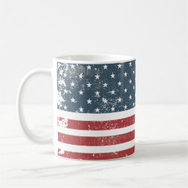 Caneca De Café bandeira americana angustiada