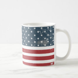 Caneca De Café bandeira americana angustiada