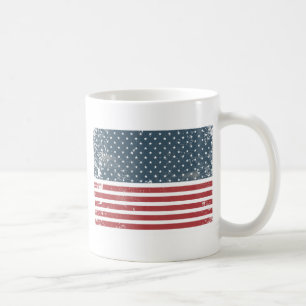 Caneca De Café bandeira americana angustiada