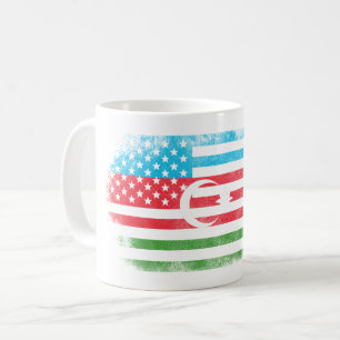 Caneca De Café Bandeira americana azerbaijana   Azerbaijan e EUA