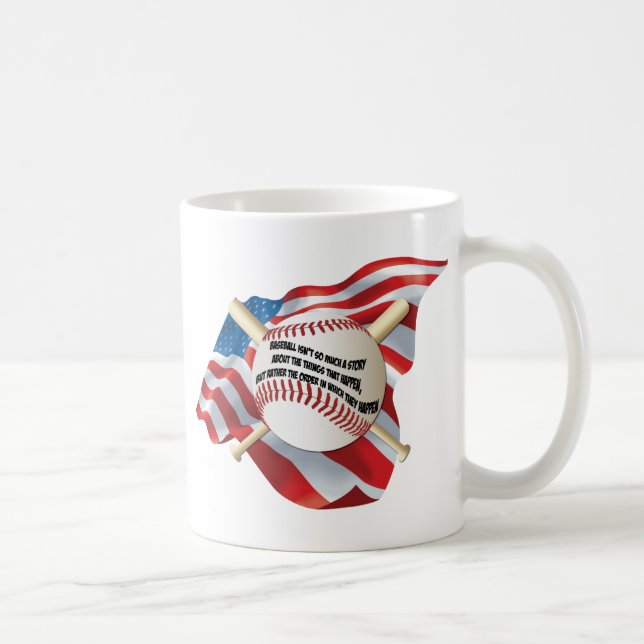 Caneca De Café Bandeira Americana Baseball (Direita)