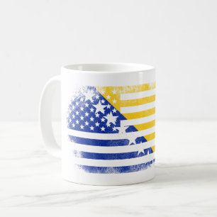 Caneca De Café Bandeira americana bosniana Bósnia e Herzegovin