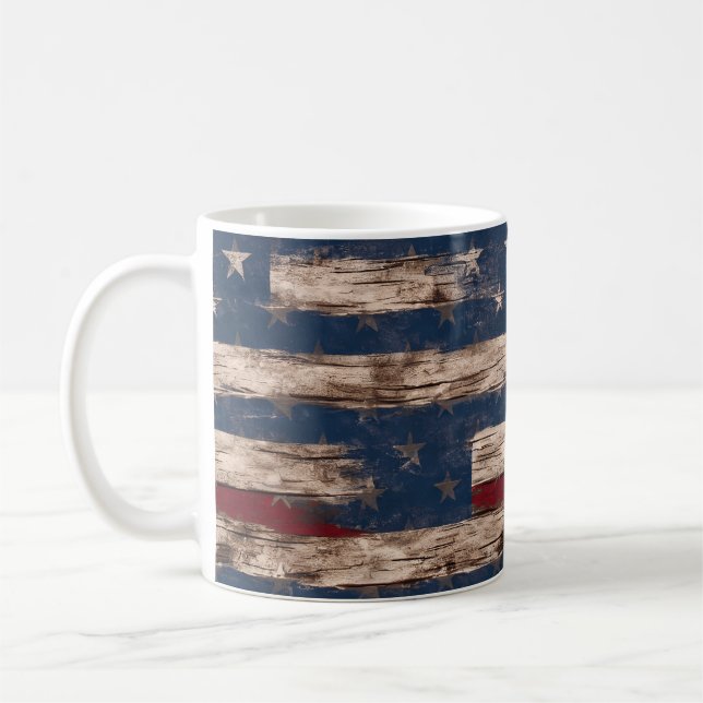 Caneca De Café Bandeira Americana Clássica Mug (Esquerda)