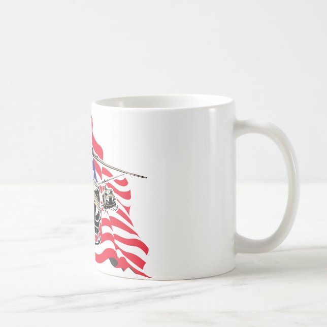 Caneca De Café Bandeira americana com helicópteros (Direita)