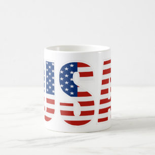 Caneca De Café Bandeira americana customizável dos EUA