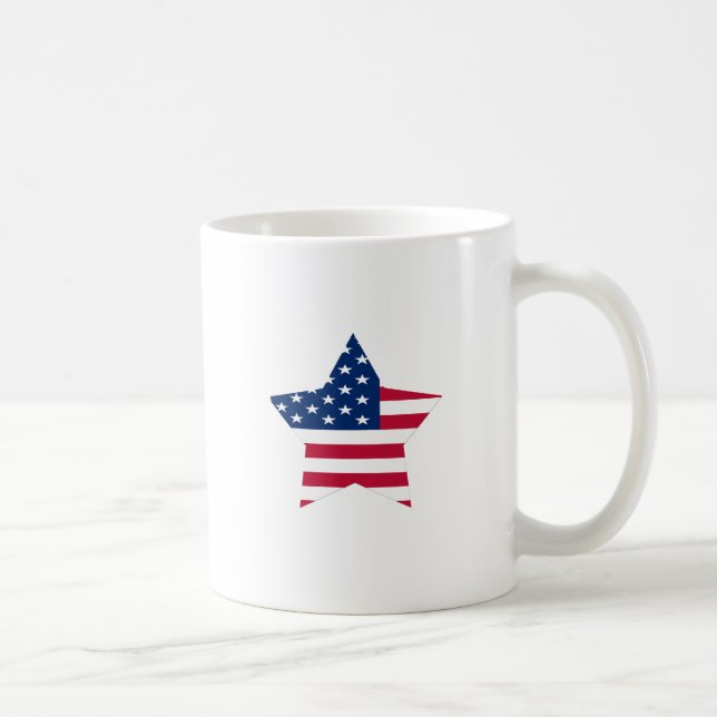Caneca De Café Bandeira americana da estrela dos EUA (Direita)