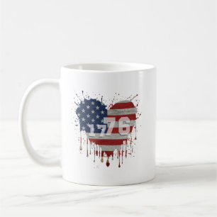 Caneca De Café Bandeira Americana de 1776