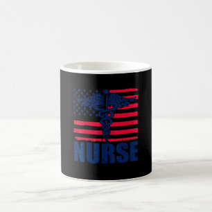 Caneca De Café Bandeira Americana de Enfermeira para Cna Rn Lpn U