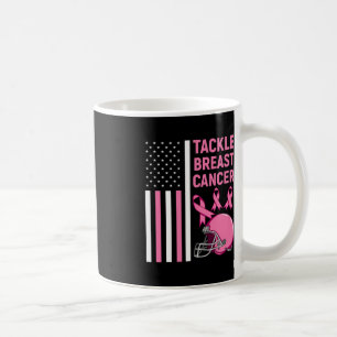 Caneca De Café Bandeira Americana de Futebol do Cancer da Mama