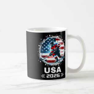 Caneca De Café Bandeira Americana de Hóquei EUA 2026 Mulheres Hom