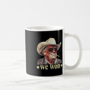 Caneca De Café Bandeira Americana do Cowboy Trump do Oeste Nós Ga