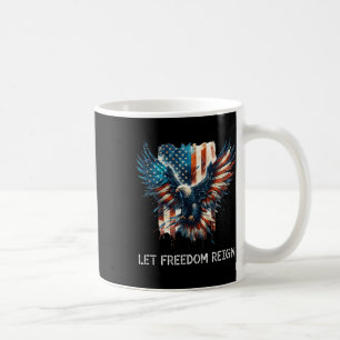 Caneca De Café Bandeira Americana Eagle 4 de julho Camisa Deixa L