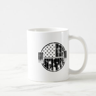 Caneca De Café Bandeira Americana EUA Halterofilismo Peso Haltero