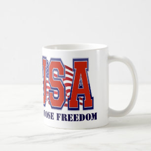 Caneca De Café Bandeira Americana EUA Liberdade Patriota