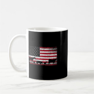 Caneca De Café Bandeira Americana Frango Cavalo Vaca Porco 4 De J