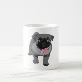 Caneca De Café Bandeira Americana Funny Buldogue