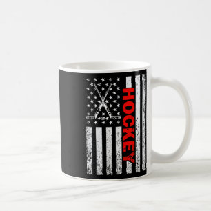 Caneca De Café Bandeira Americana Hóquei EUA Patriótico Para Mulh