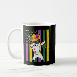 Caneca De Café Bandeira Americana Mardi Gras Corgi Festival Puppy