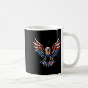Caneca De Café Bandeira Americana Minimalista Águia Americana Pat