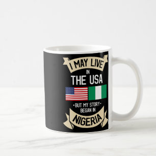 Caneca De Café Bandeira Americana Nigeria EUA Presentes Raízes Ni