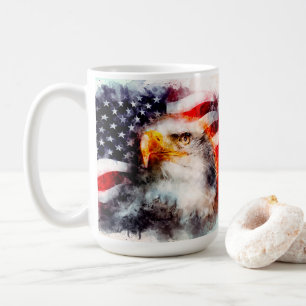 Caneca De Café Bandeira Americana Patriótica