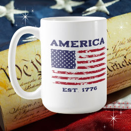 Caneca De Café Bandeira Americana Patriótica