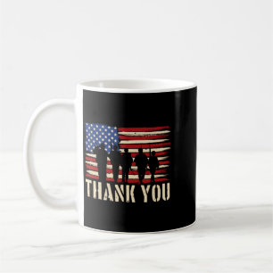 Caneca De Café Bandeira Americana Patriótica Agradeça O Dia Dos V
