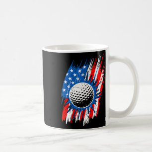 Caneca De Café Bandeira Americana Patriótica Bola de Golfe Homens