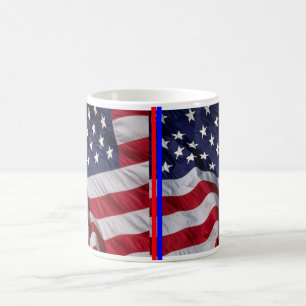 Caneca De Café Bandeira Americana Patriótica Mug