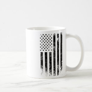 Caneca De Café Bandeira Americana Preta Patriótica dos EUA Desgas