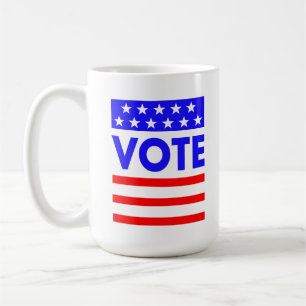 Caneca De Café Bandeira americana Red White e Blue Patriotic Elei