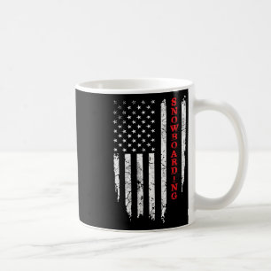 Caneca De Café Bandeira Americana Snowboard Lover Snowboarder Men