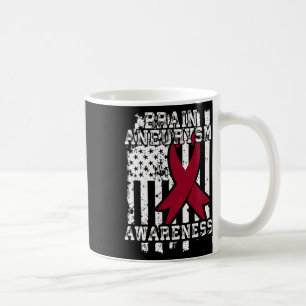 Caneca De Café Bandeira Americana - Sobrevivente de Aneurisma Cer