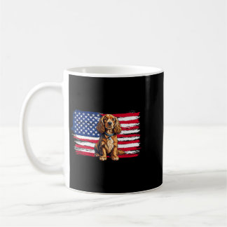 Caneca De Café Bandeira Americana Spaniel Cão Animal 4 De Julho